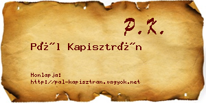 Pál Kapisztrán névjegykártya
